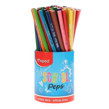Maped Schoolpack School'peps Triangular Colour Pencils - Pack of 72 | Stationery Shop UK