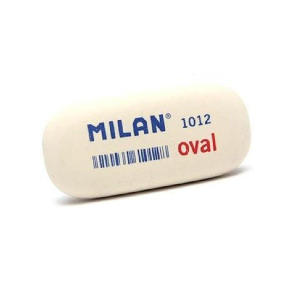 Milan 1012 Oval Eraser - White | Stationery Shop UK