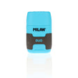 Milan Compact Touch Duo Eraser & Sharpener - Blue