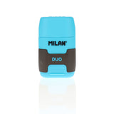 Milan Compact Touch Duo Eraser & Sharpener - Blue | Stationery Shop UK