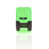 Milan Compact Touch Duo Eraser & Sharpener - Green-Sharpeners-Milan|StationeryShop.co.uk