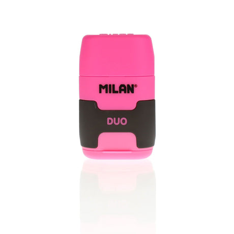 Milan Compact Touch Duo Eraser & Sharpener - Pink | Stationery Shop UK