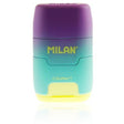 Milan Compact Twin Hole Sharpener & Eraser Sunset Purple