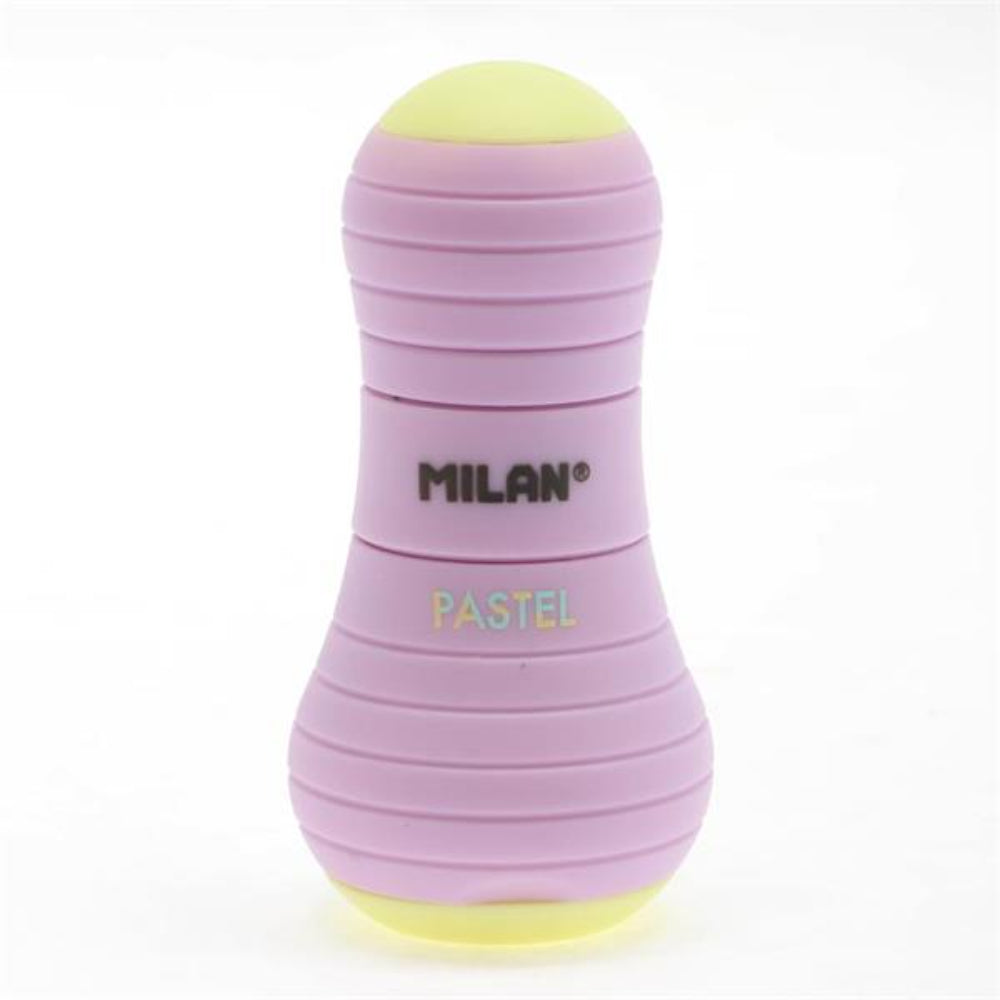 Milan Sway Sharpener/eraser Capsule Pastel Purple | Stationery Shop UK