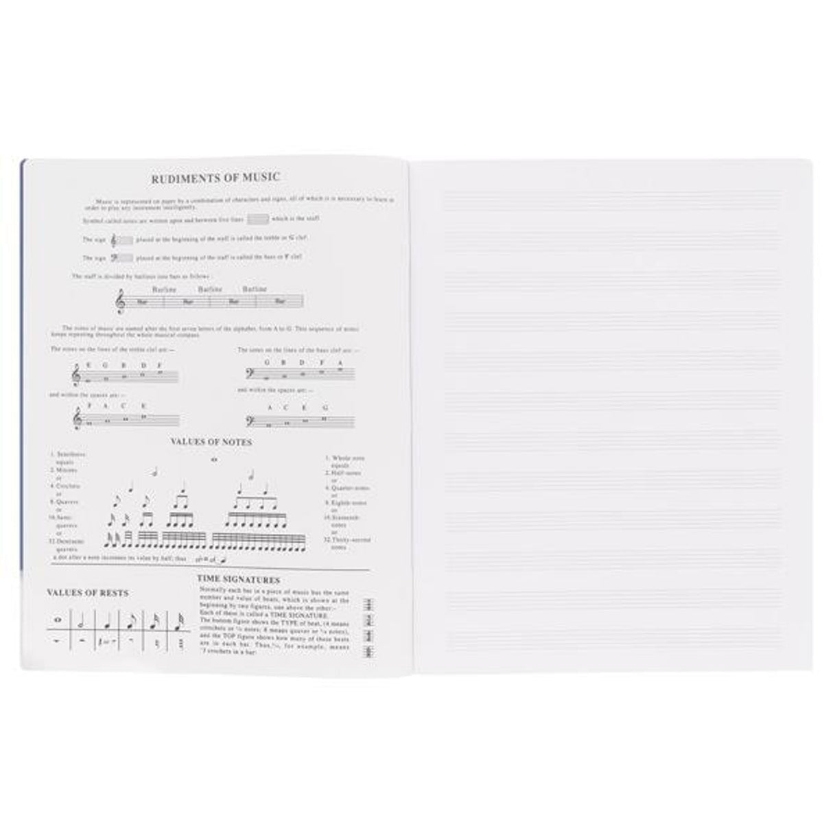 Ormond 12 Stave Durable Cover Music Manuscript Book - 40 Pages-Manuscript Books-Ormond|StationeryShop.co.uk