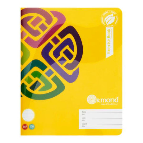 Ormond 9x7 Durable Cover Exercise Book - 128 Pages - Yellow-Exercise Books-Ormond|StationeryShop.co.uk