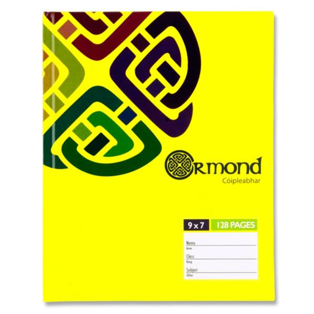 Ormond 9x7 Hardcover Exercise Book - 128 Pages - Yellow | Stationery Shop UK