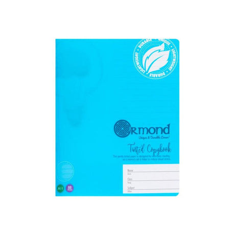 Ormond A11 Visual Aid Durable Cover Tinted Copy Book - 88 Pages - Blue-Exercise Books ,Tinted Copy Books-Ormond | Buy Online at Stationery Shop