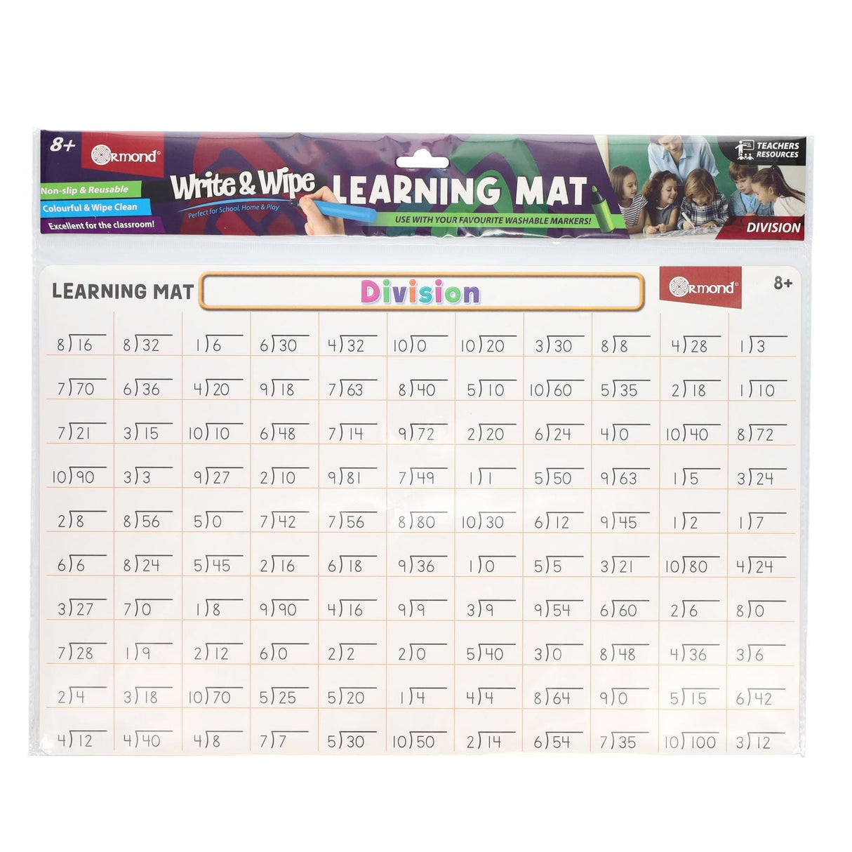 Ormond Learning Mat - Division | Stationery Shop UK