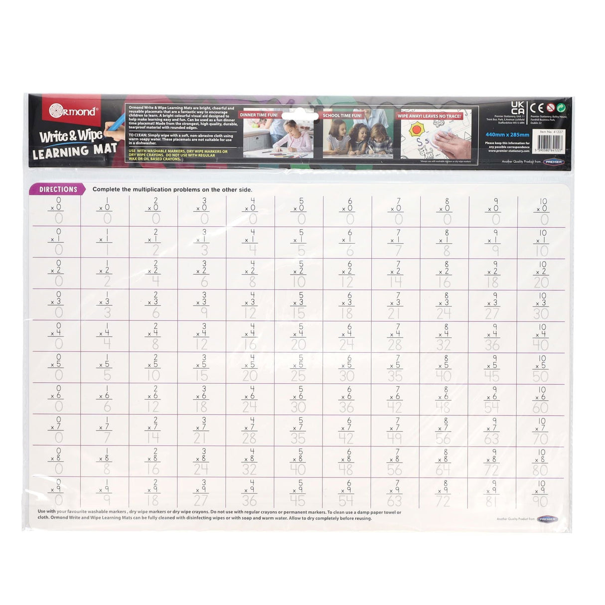Ormond Learning Mat - Multiplication | Stationery Shop UK