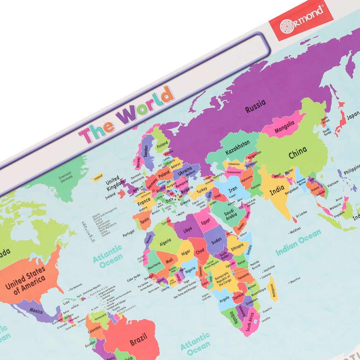 Ormond Learning Mat - The World Map-Educational Games-Ormond|StationeryShop.co.uk