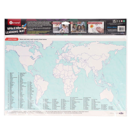 Ormond Learning Mat - The World Map