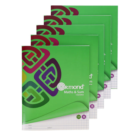 Ormond Multipack | C3 Sum Copies - Squared Paper - 88 Pages - Pack of 5-Copy Books-Ormond|StationeryShop.co.uk
