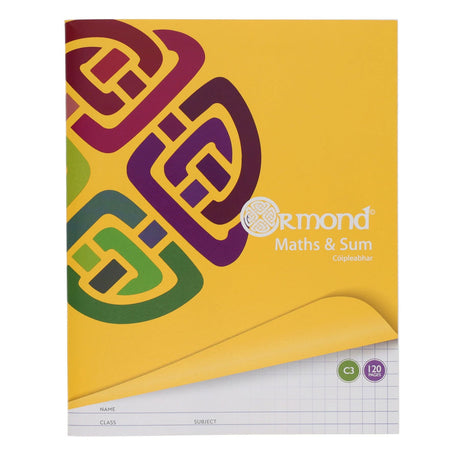 Ormond Multipack | C3 Sum - Squared Paper - 120 Pages Pack of 5-Exercise Books ,Copy Books-Ormond|StationeryShop.co.uk