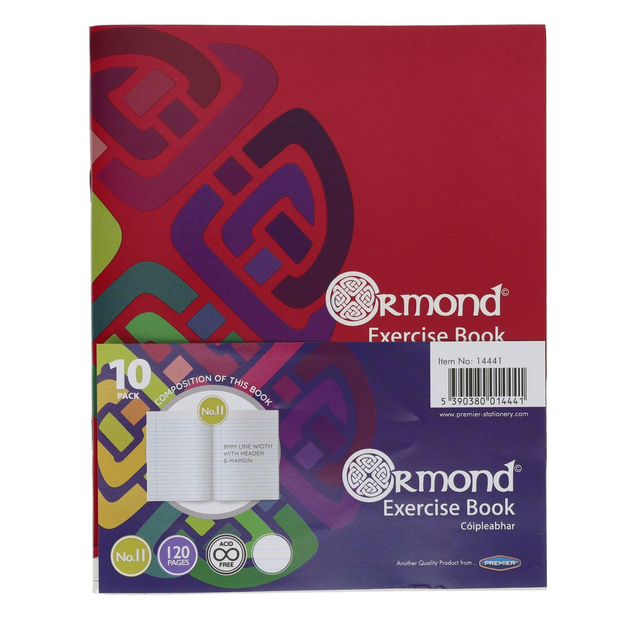 Ormond Multipack | No.11 Exercise Book - 120 Pages - Pack of 10 | Stationery Shop UK