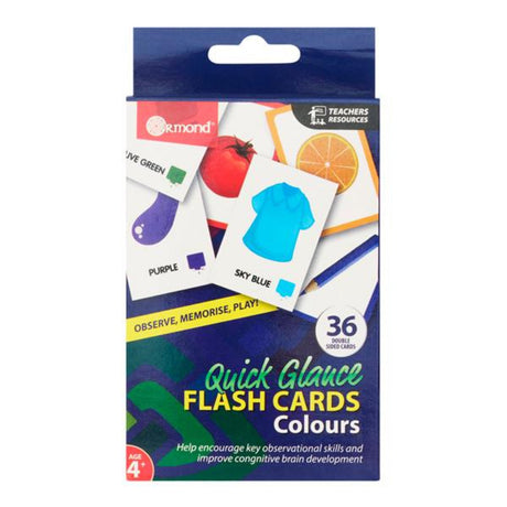 Ormond Quick Glance Flash Cards - Colours - 36 Cards | Stationery Shop UK