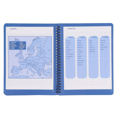 Ormond Wiro Durable Cover Homework Journal - Week to View - 88 Pages - Blue