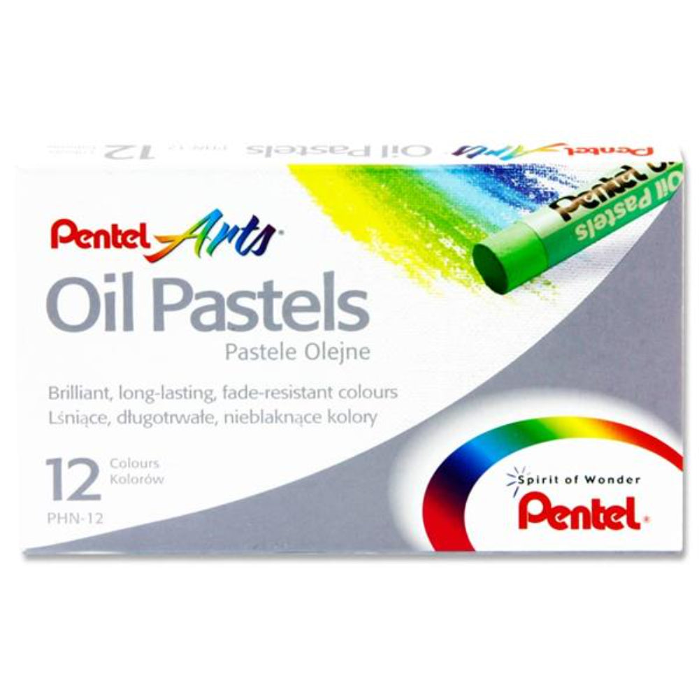 Pentel Arts Oil Pastels - Pack of 12-Pastels-Pentel|StationeryShop.co.uk