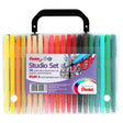 Pentel Arts Studio Markers Set In Carry Case - 40 Pieces