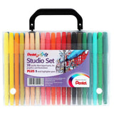 Pentel Arts Studio Markers Set In Carry Case - 40 Pieces | Stationery Shop UK
