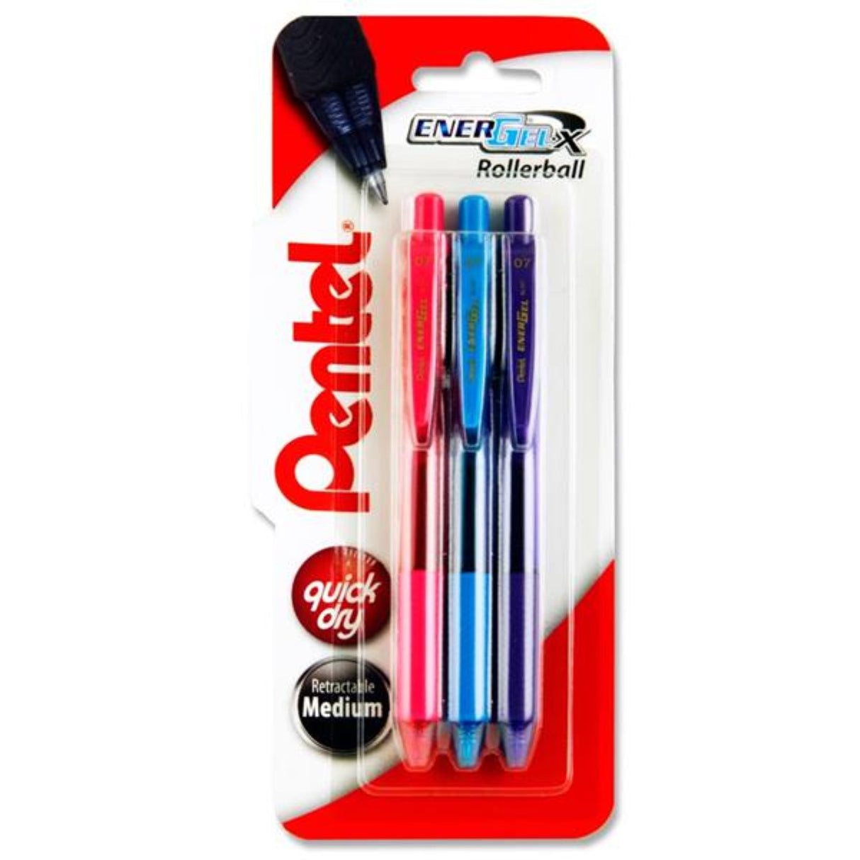 Pentel Energel-X Bl107 0.7mm Rollerball Gel Pens - Fashion - Pack of 3 | Stationery Shop UK