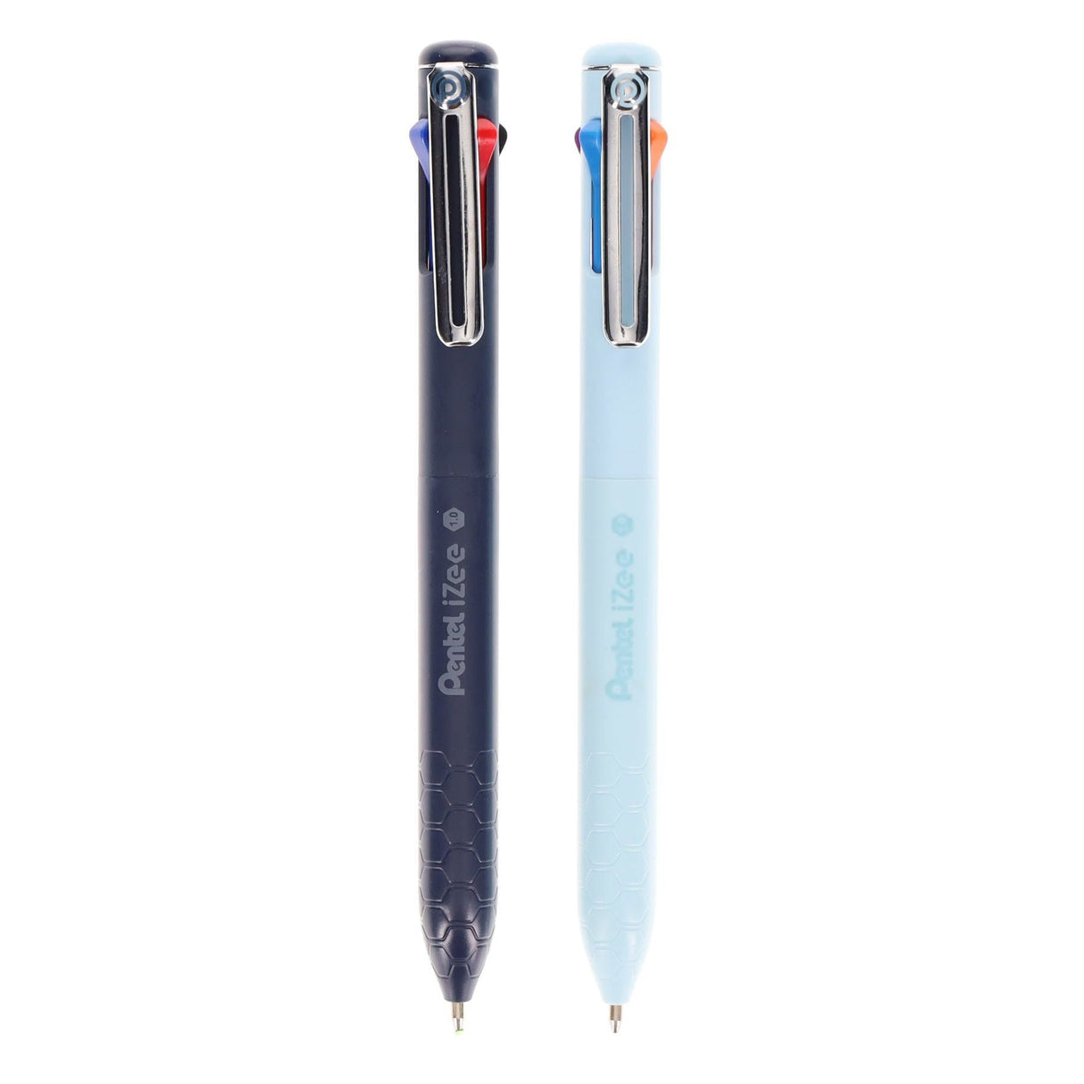 Pentel Izee 1.0mm 4 Colour Retractable Ballpoint Pen Assorted - Pack of 2 | Stationery Shop UK