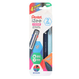 Pentel Izee 1.0mm 4 Colour Retractable Ballpoint Pen Assorted - Pack of 2 | Stationery Shop UK