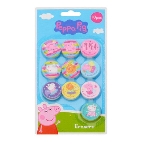 Peppa Pig Erasers - Pack of 10 | Stationery Shop UK