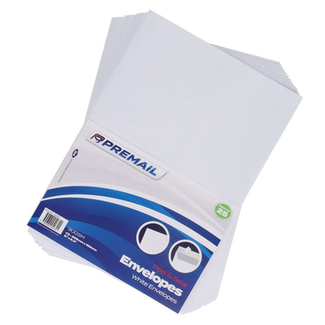 Premail C5 Peel & Seal Envelopes - 229 x 162mm - White - Pack of 25