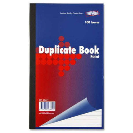 Premier 8.5x5 Feint Duplicate Book-Carbon Paper-Premier Office|StationeryShop.co.uk