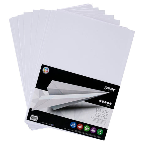 Premier Activity A3 Card - 160gsm - White - 50 Sheets