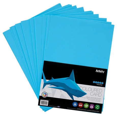 Premier Activity A4 Card - 160 gsm - Turquoise - 50 Sheets