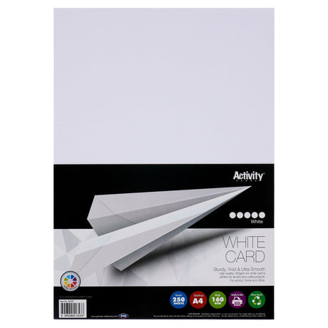 Premier Activity A4 Card - 160 gsm - White - 250 Sheets-Craft Paper & Card-Premier|StationeryShop.co.uk