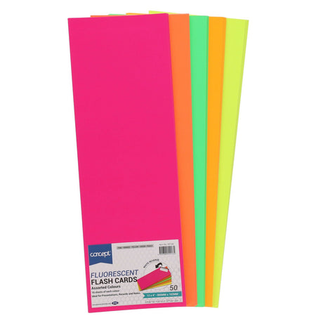 Premier Office 12x4 Fluorescent Card - Pack of 50 | Stationery Shop UK
