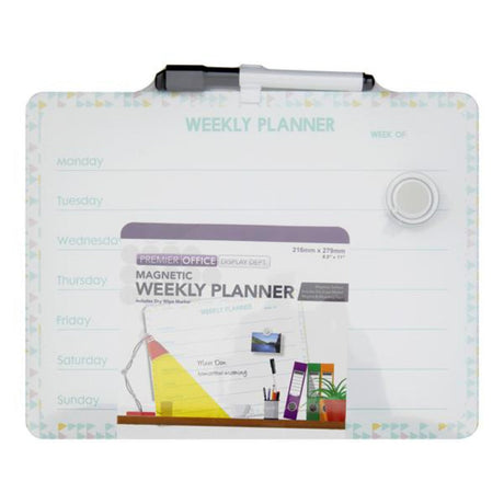 Premier Office 279x216mm Magnetic Dry Wipe Weekly Planner | Stationery Shop UK