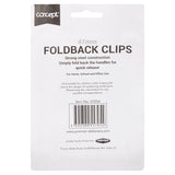 Premier Office 41mm Fold Back Binder Clips - Black - Pack of 4 | Stationery Shop UK