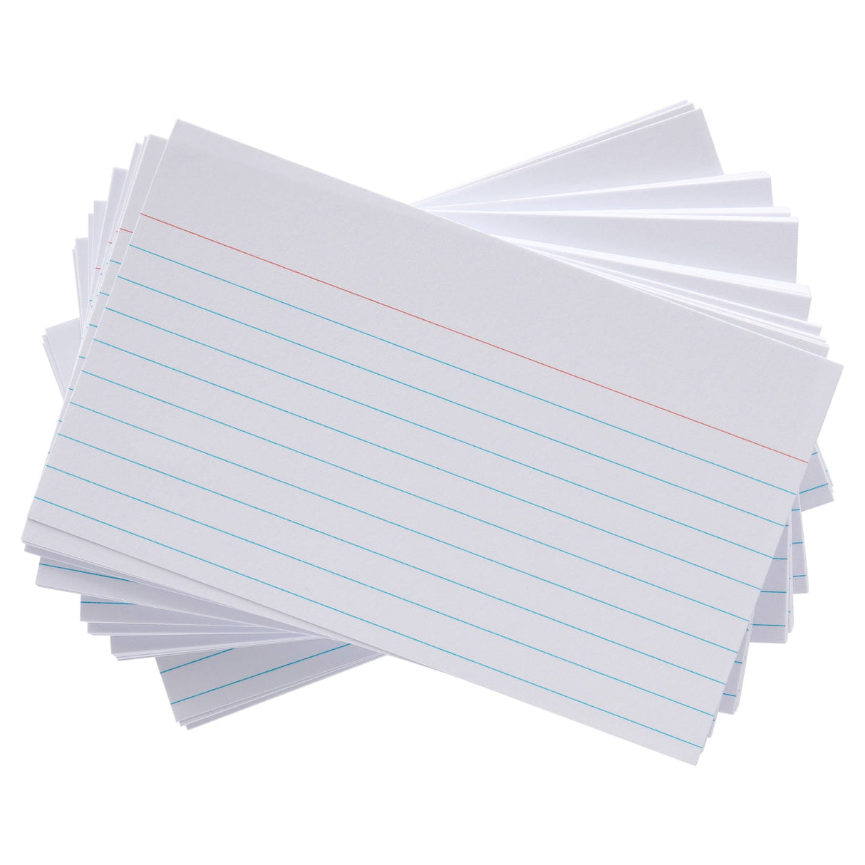 Premier Office 5 x 3 Ruled Record Cards - White - Pack of 100-Index Cards & Boxes-Premier Office|StationeryShop.co.uk