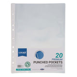 Premier Office A4 Protective Punched Pockets - Pack of 20 | Stationery Shop UK