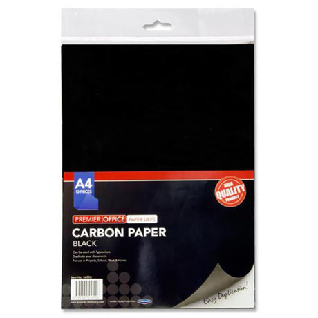 Premier Office A4 Sheets Carbon Paper - Black - Pack of 10 | Stationery Shop UK