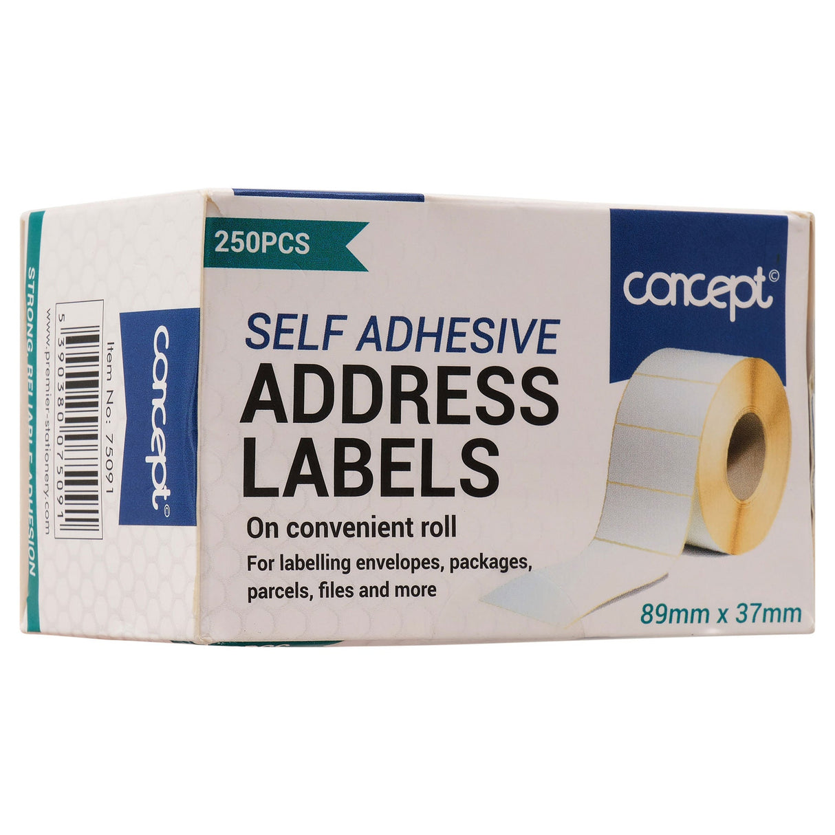 Premier Office Address Labels Roll - 89x37mm - 250 Labels | Stationery Shop UK