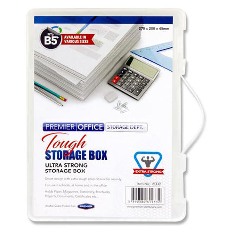 Premier Office B5+ Ultra Strong Storage Box - White-File Boxes & Storage-Premier Office|StationeryShop.co.uk