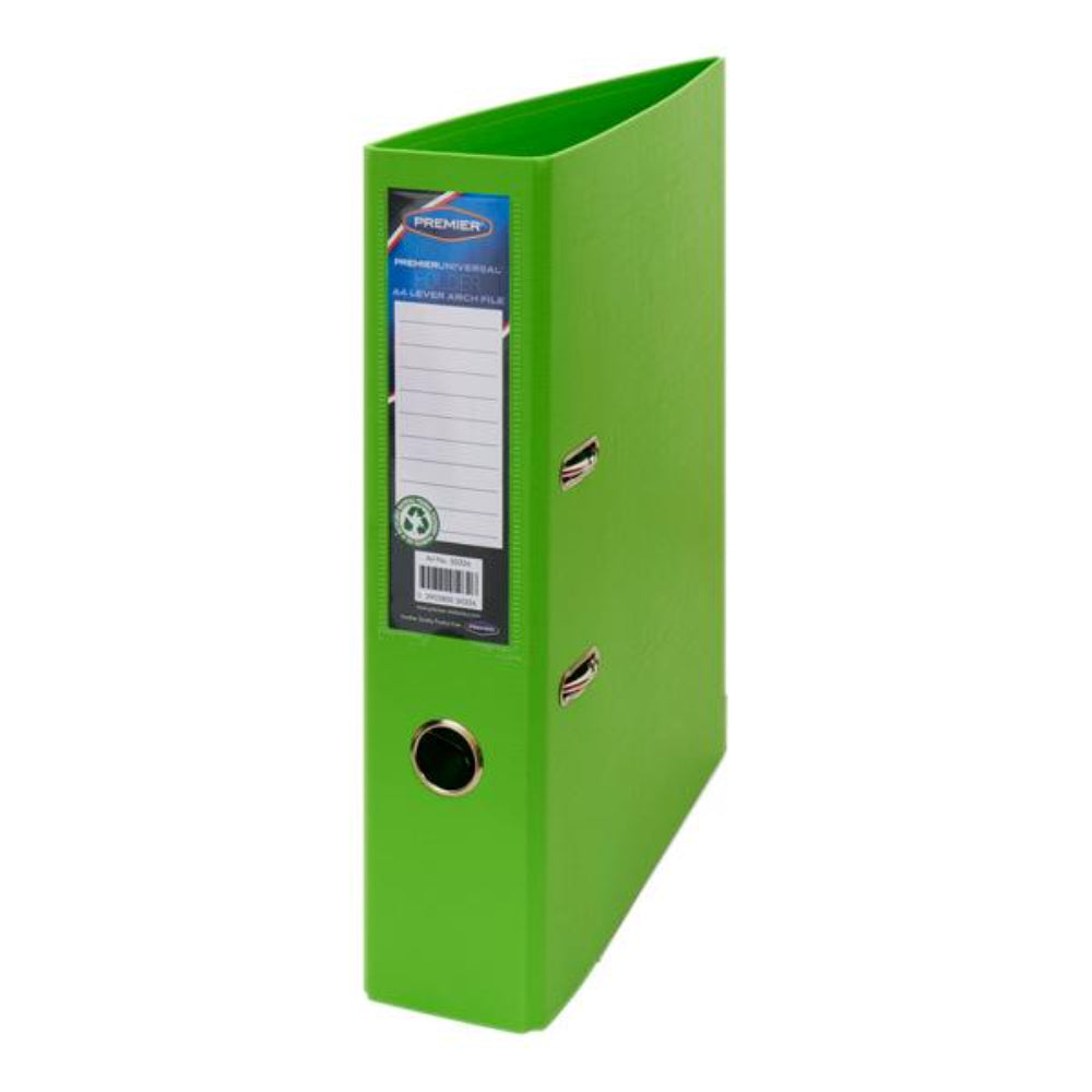 Premier Universal A4 Lever Arch File - Green | Stationery Shop UK