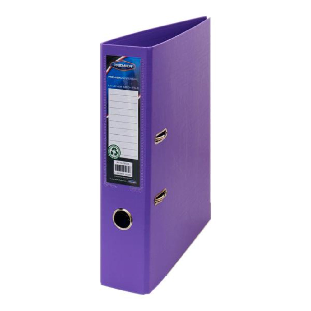 Premier Universal A4 Lever Arch File - Purple | Stationery Shop UK
