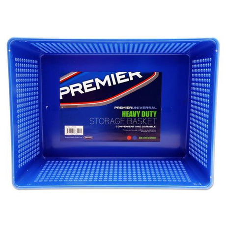 Premier Universal Heavy Duty Storage Basket - 338x250x139mm - Blue | Stationery Shop UK