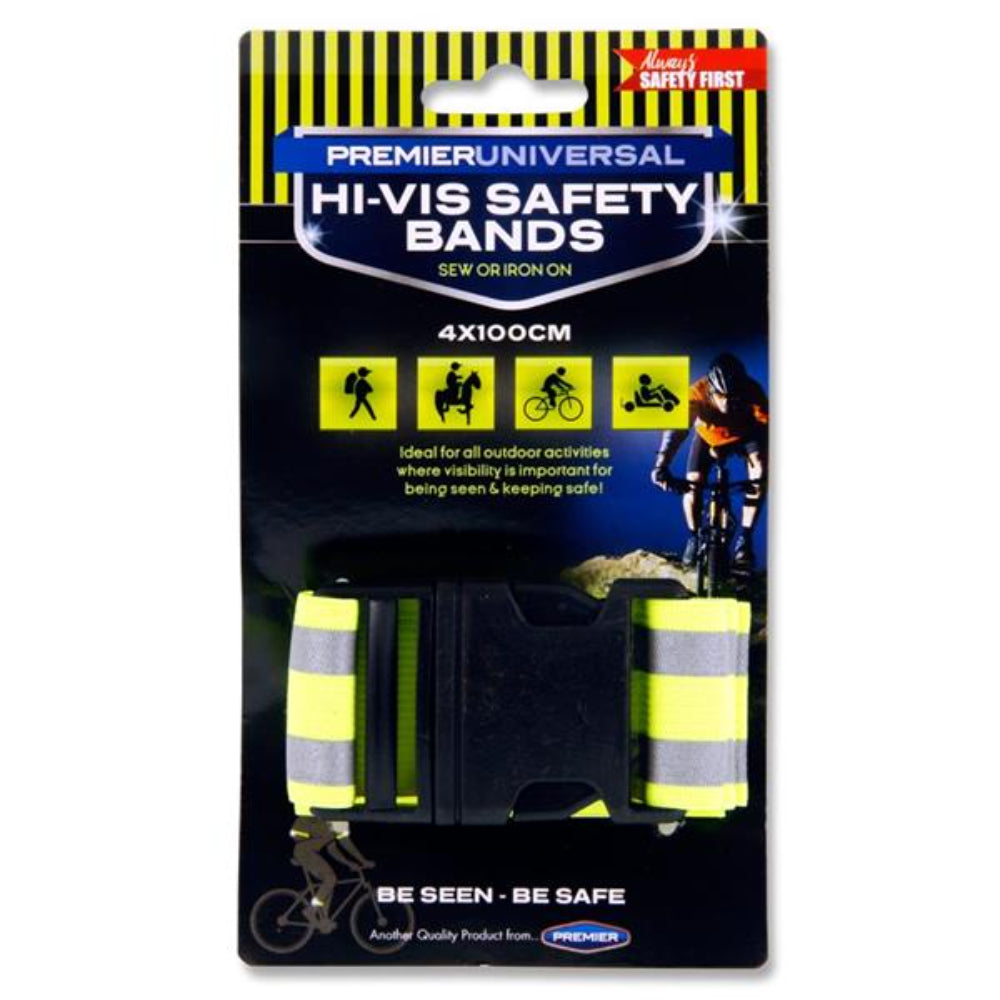 Premier Universal Hi-Vis Reflective Safety Band - 1m x 4cm | Stationery Shop UK