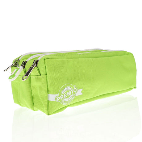 Premto 3 Pocket Pencil Case - Caterpillar Green | Stationery Shop UK