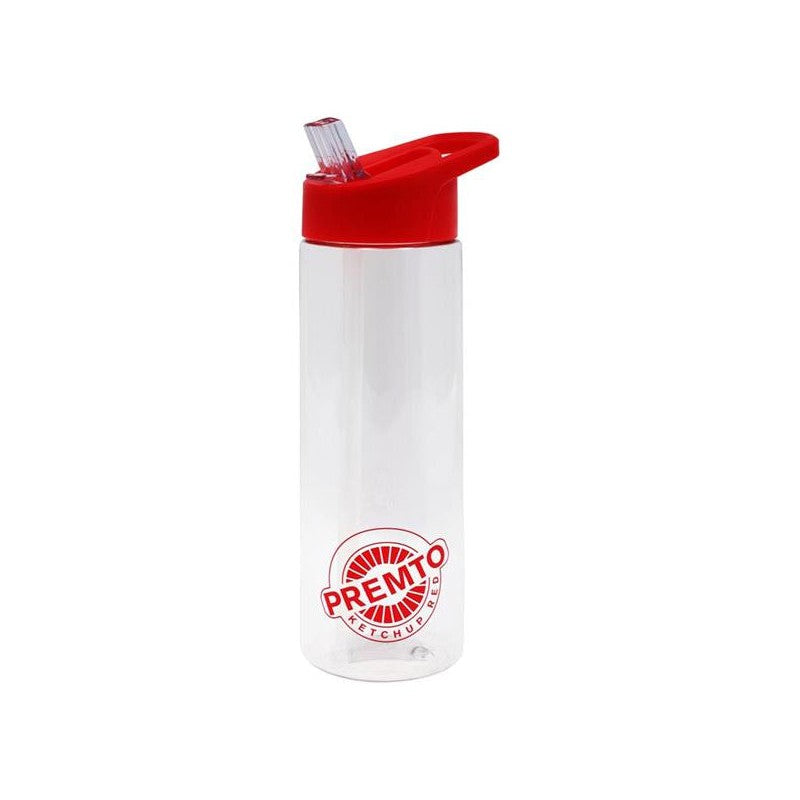 Premto 700ml Tritan Bottle - Clear - Ketchup Red | Stationery Shop UK