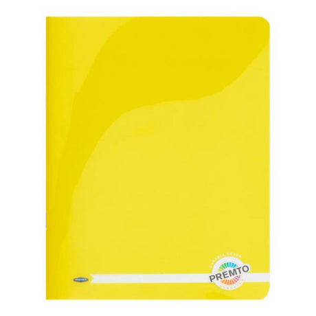 Premto 9x7 Durable Cover Exercise Book - 128 Pages -Sunshine Yellow | Stationery Shop UK
