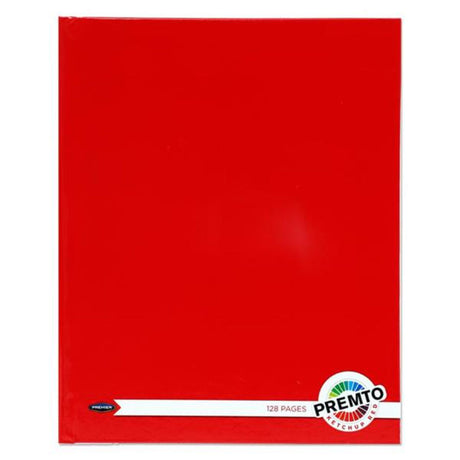 Premto 9x7 Hardcover Notebook - 128 Pages - Ketchup Red | Stationery Shop UK