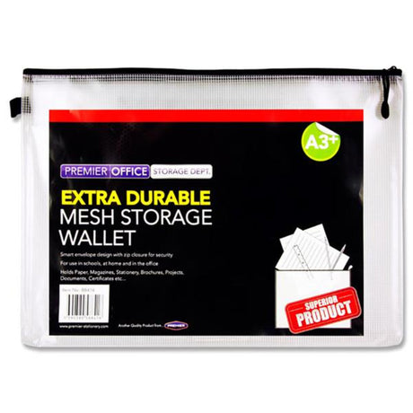 Premto A3+ Extra Durable Mesh Wallet-Mesh Wallet Bags-Premto|StationeryShop.co.uk